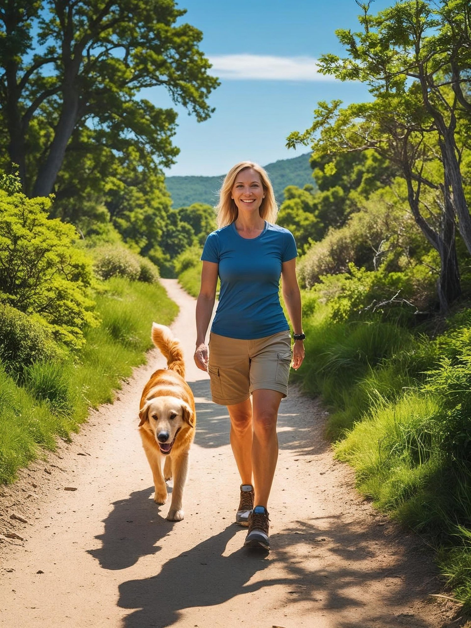 Walking dog hiking trail Walking dog hiking trail